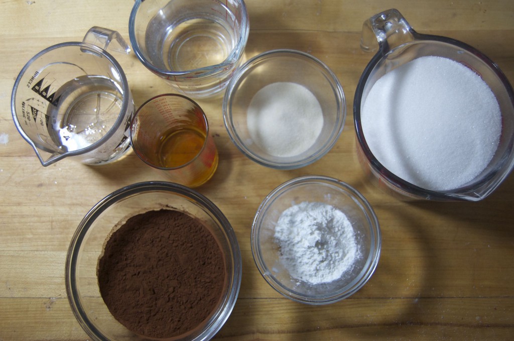 Ingredients for Chocolate Marshmallows